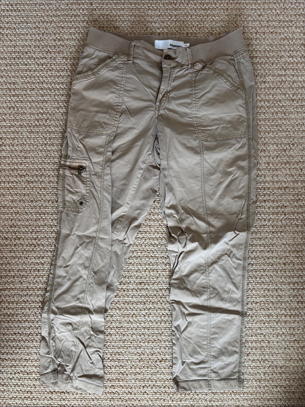 Sonoma Taupe Utility Jogger Pants
